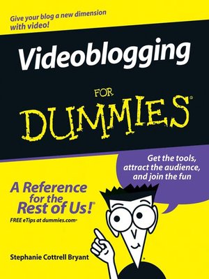 cover image of Videoblogging For Dummies